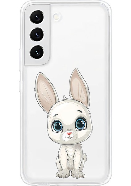 Samsung S21FE Uyumlu Sevimli Tavşan Desenli Silikon Kılıf