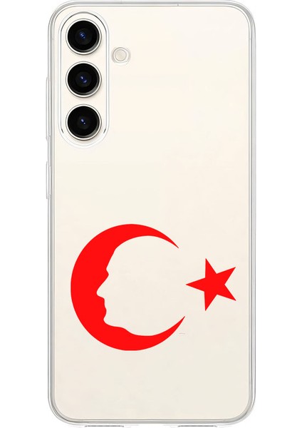 Samsung S24 Fe Uyumlu Türk Bayrağı ve Atatürk Desenli Silikon Kılıf