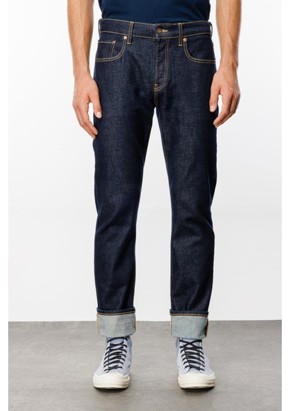 Marcel Slim Straight Fit Normal Bel Rinse Koyu Indigo Erkek Jean Pantolon