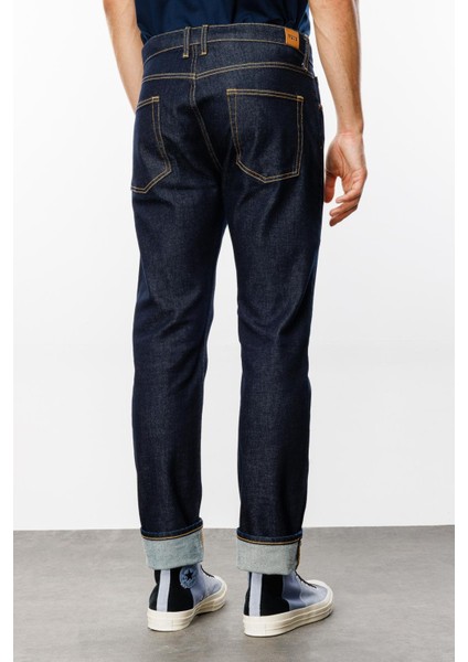 Marcel Slim Straight Fit Normal Bel Rinse Koyu Indigo Erkek Jean Pantolon