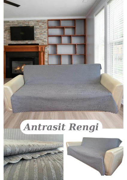 Süngerli Koltuk, Çekyat Örtüsü, Kaymaz Taban, Çizgili Desen. 175 x 210 (1 Adet)