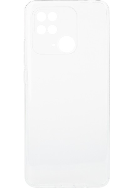 Xiaomi Redmi 10C Kılıf Lüx Şeffaf Yumuşak Süper Silikon Kılıf + Cam Ekran Koruyucu