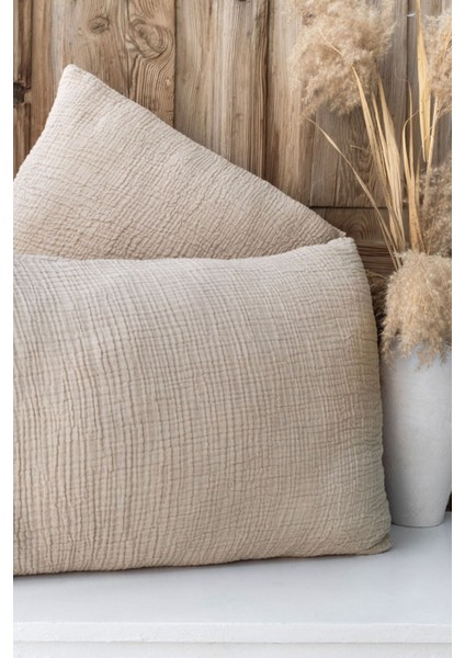 Müslin 2 Adet Yastık Kılıfı 4 Katlı 50X70
