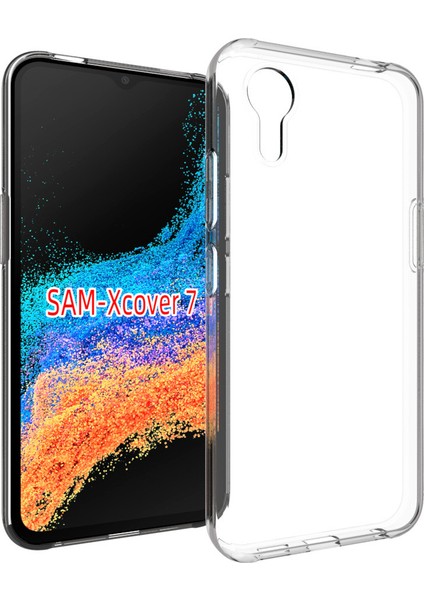 Samsung Galaxy Xcover 7 Kılıf Lüx Şeffaf Yumuşak Süper Silikon Kılıf + Nano Ekran Koruyucu