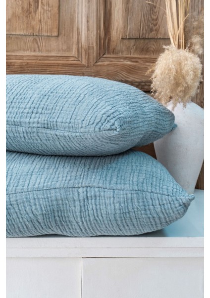 Müslin 2 Adet Yastık Kılıfı 4 Katlı 50X70