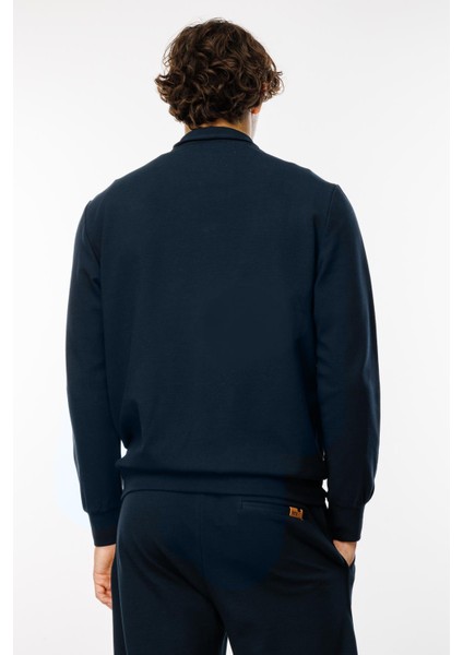 Regular Fit Lacivert Fermuarlı Erkek Eşofman Üstü / Sweatshirt indirimleri