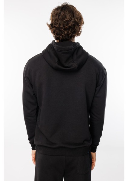 Rahat / Relaxed Fit Siyah Erkek Hoodie / Sweatshirt