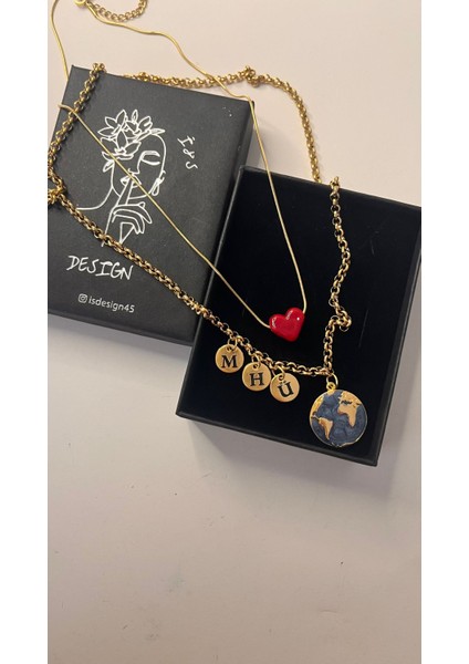 Dünya Çelik Harfli Kolye modelleri