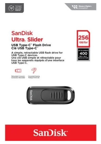 Ultra Slider 256GB SDCZ480-256G-G46 USB 3.2 Usb-Type-C Bellek