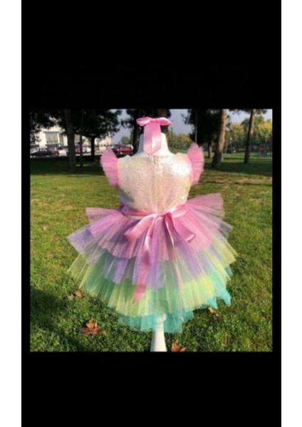 Unicorn Kız Çocuk Elbisesi