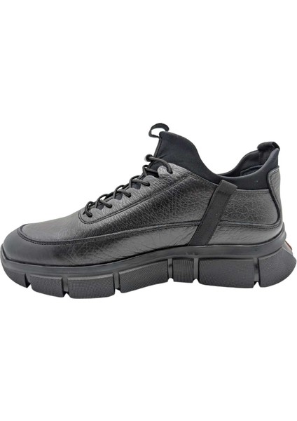 1027 Erkek Spor Bot - Deri ve Ortopedik - 1027 - Siyah - 41
