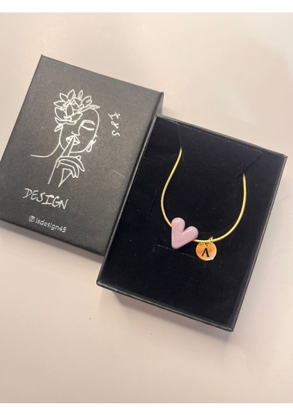 Murano Mor Kalp Harfli Kolye fırsatları