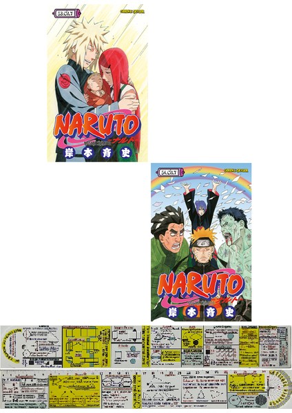 Naruto 53-54. Ciltler Manga Seti + Mat. Öğreten Cetvel