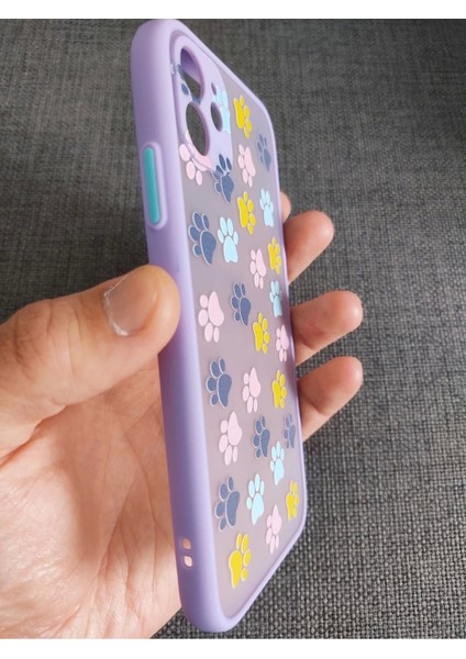 iPhone 11 Uyumlu Yavru Kediler ve Kedi Patisi Tasarım Tuşları Renkli Telefon Boyun Askılı Set Kılıf modelleri