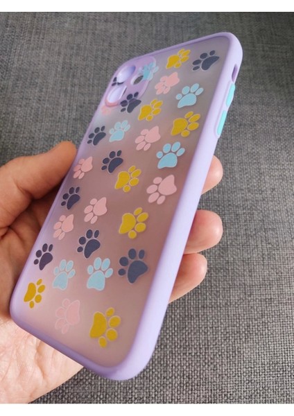 iPhone 11 Uyumlu Yavru Kediler ve Kedi Patisi Tasarım Tuşları Renkli Telefon Boyun Askılı Set Kılıf fırsatları