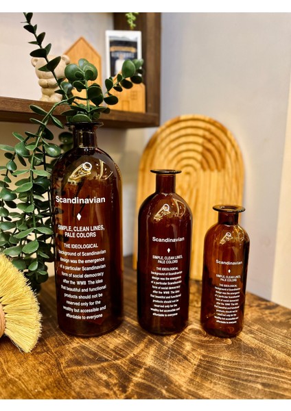 Dekoratif Yazılı Amber Küçük Boy Cam Vazo Pinterest fiyatları