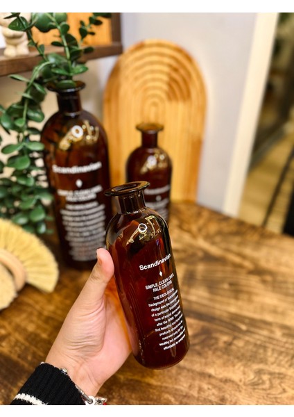 Dekoratif Yazılı Amber Küçük Boy Cam Vazo Pinterest fırsatları