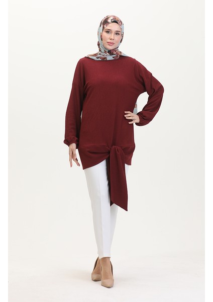 Kuşaklı Tunik 1020-05 Bordo fiyatları