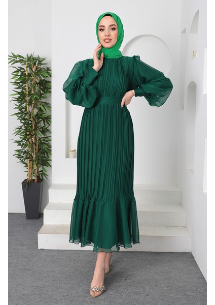 Piliseli Janjan Abiye 5510-02 Zümrüt Yeşili modelleri