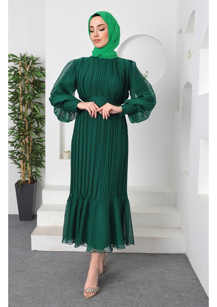 Piliseli Janjan Abiye 5510-02 Zümrüt Yeşili indirimleri