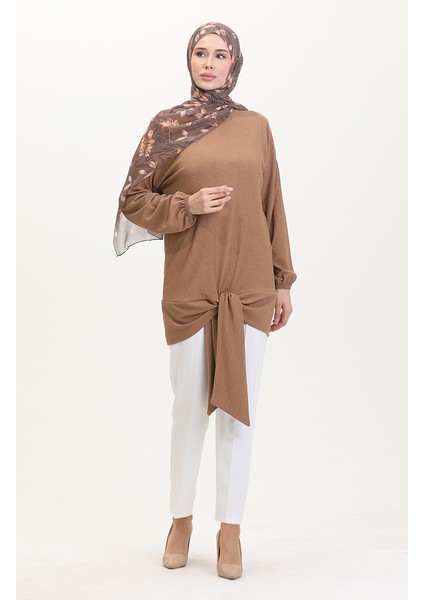 Kuşaklı Tunik 1020-04 Vizon fiyatları