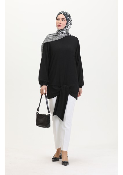 Kuşaklı Tunik 1020-01 Siyah