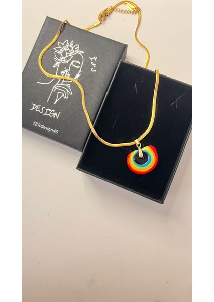 Murano Gökkuşağı Çelik Kolye fiyatları