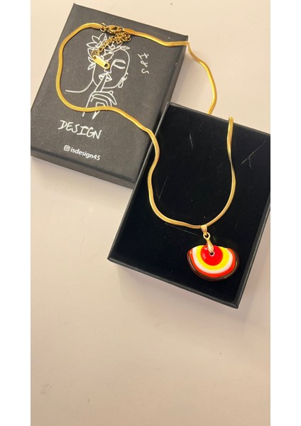 Murano Gökkuşağı Çelik Kolye fırsatları