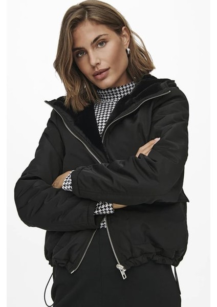 Kadın Siyah-Krem Çift Taraflı Mont - 15208777 fiyatları