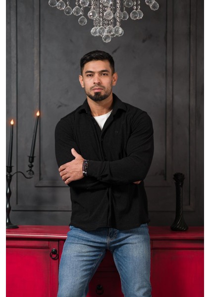 Likralı Fitilli Pamuklu Kışlık Kumaş Regular Fit Gömlek modelleri