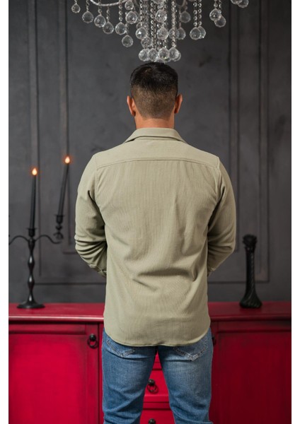 Likralı Fitilli Pamuklu Kışlık Kumaş Regular Fit Gömlek fırsatları