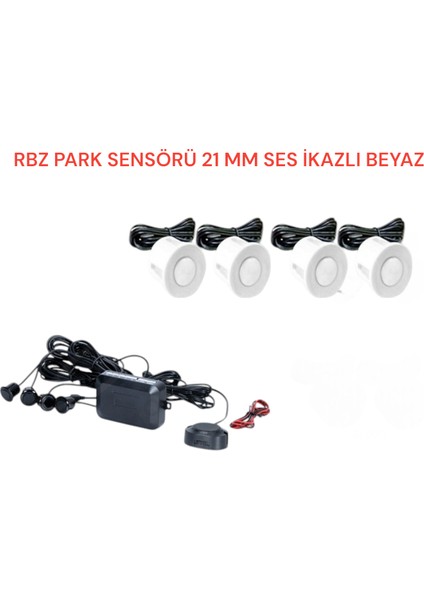 Park Sensörü 21 mm Ses Ikazlı Beyaz