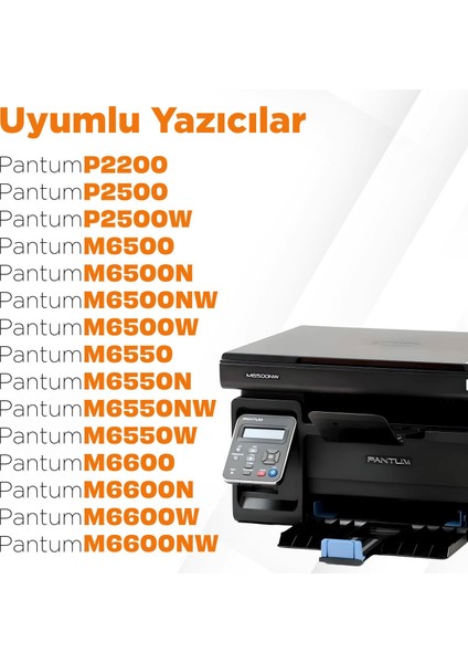 Pantum M6550W Muadil Toner 2'li Paket - Yüksek Kapasiteli PA210X modelleri