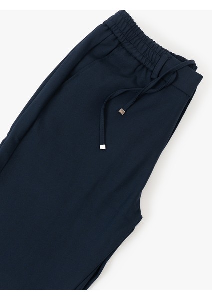 Erkek Lacivert Yandan Cepli Bağcıklı Beli Lastikli Kemerli 968 Jogger Pantolon indirimleri