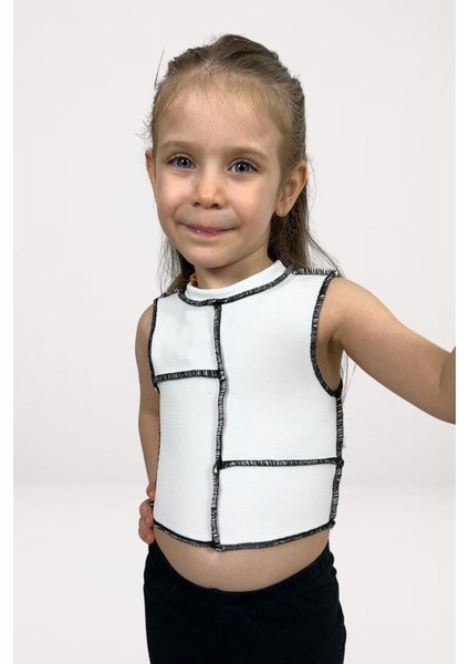 Kız Çocuk Süveter Crop Top