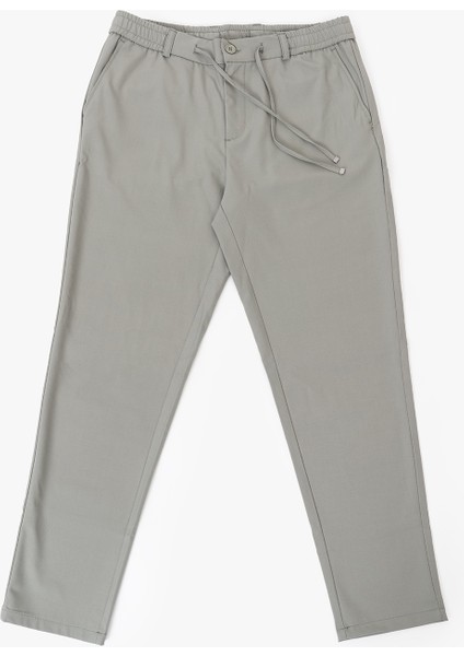 Erkek Gri Yandan Cepli Bağcıklı Beli Lastikli Kemerli 968 Jogger Pantolon modelleri