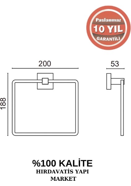 Paslanmaz Pirinç Tamay Kare Havluluk fiyatları