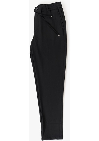 Erkek Siyah Yandan Cepli Bağcıklı Beli Lastikli Kemerli 968 Jogger Pantolon modelleri