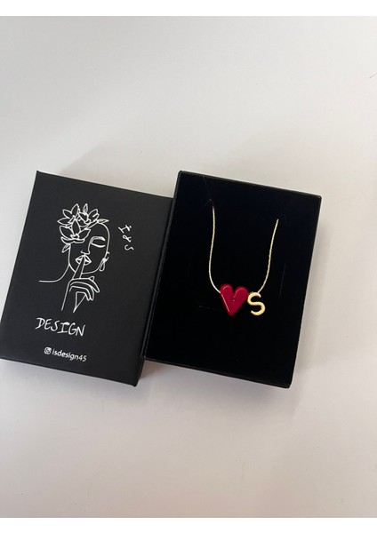 Murano Kırmızı Kalp Harfli Kolye fırsatları