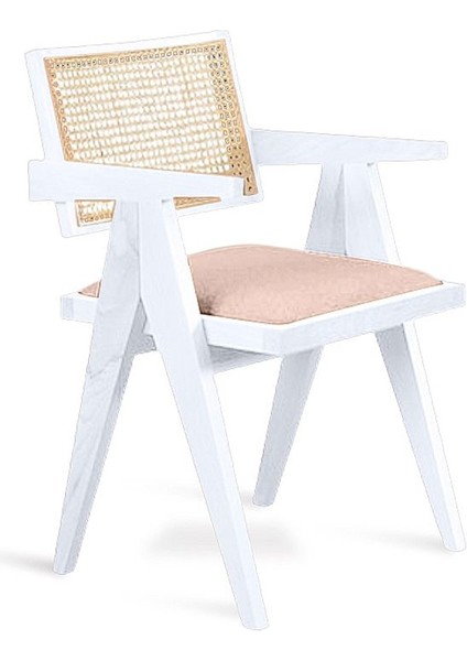 Luna pergel hazeranlı model hasırlı natural ahşap sandalye