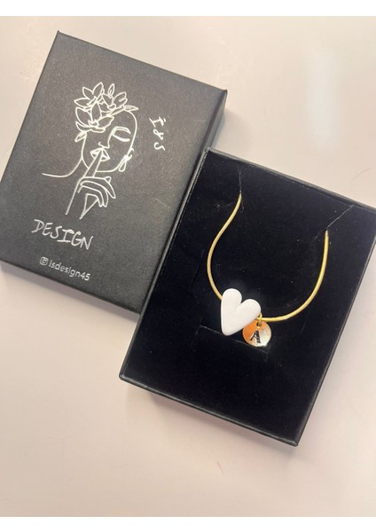 Murano Beyaz Kalp Harfli Kolye fırsatları