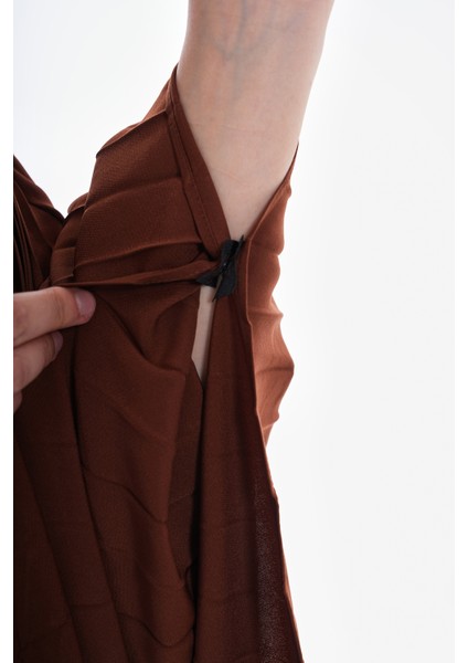 Gigitex Medine Ipeği Kahverengi Ferace Standart Beden Özel Tasarım indirimleri