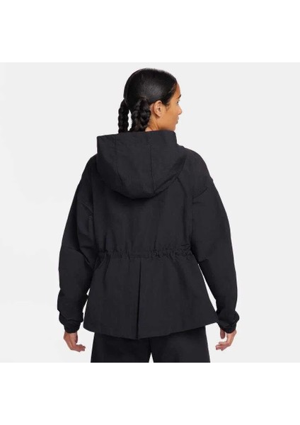 Sportswear Everything Wovens Oversized Full-Zip Hoodie Kadın Siyah Ceket FN3669-010 fiyatları