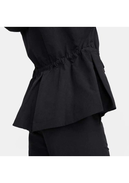 Sportswear Everything Wovens Oversized Full-Zip Hoodie Kadın Siyah Ceket FN3669-010 modelleri