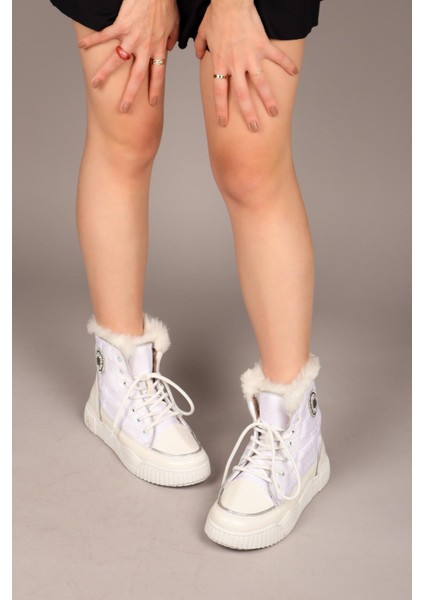 HERA Paraşüt Kumaş Bağcıklı Bot BEYAZ