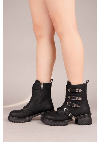 LARİSSA Çok Kemerli Kadın Bot SİYAH modelleri