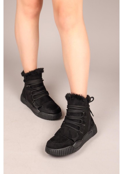 RENEE Bağcıklı Cırtlı Bot SİYAH