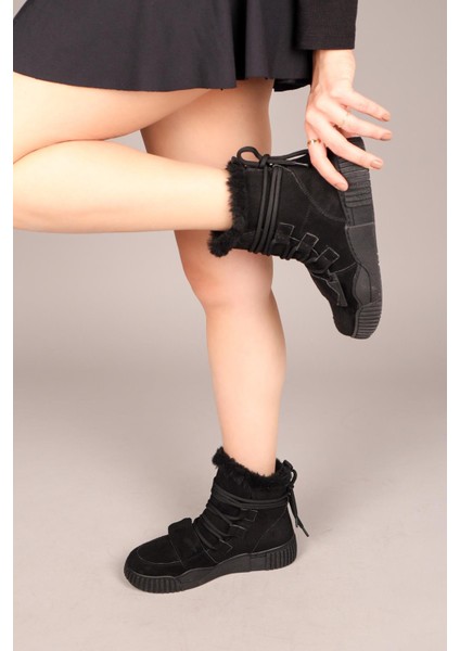 RENEE Bağcıklı Cırtlı Bot SİYAH fiyatları