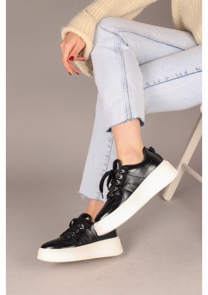 DİS Metalik Kadın Spor Ayakkabı SİYAH