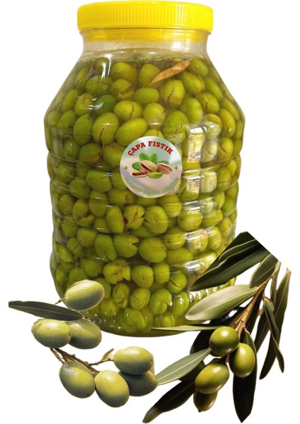 Çapa Baharat Yeşil Zeytin El Kırması Çekirdekli 5 lt